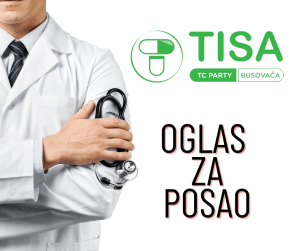 Apoteka "TISA" Busovača raspisuje oglas za poziciju magistra farmacije (m/ž)