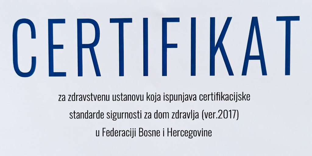 JU Dom zdravlja Busovača - prvi certificirani dom zdravlja u Srednjobosanskom kantonu