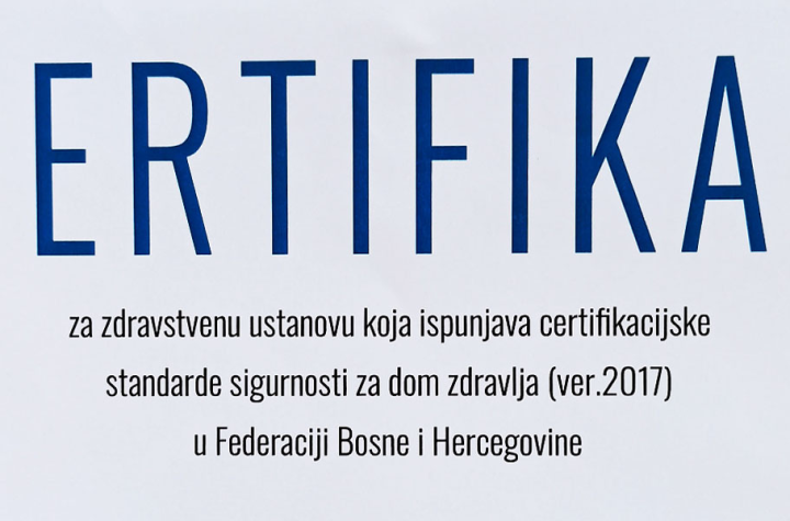 JU Dom zdravlja Busovača - prvi certificirani dom zdravlja u Srednjobosanskom kantonu