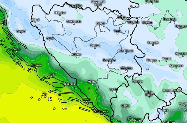 Od petka novi snijeg, zbog magle će biti veoma hladno u pojedinim dijelovima BiH