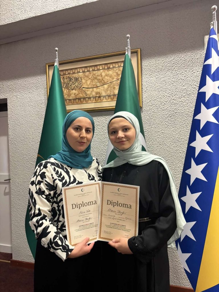 Almira Ibreljić osvojila drugo mjesto na državnom takmičenju iz Vjeronauke!