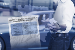 Od početka godine u BiH uvezeno blizu 30 hiljada vozila, od čega 3.227 novih; najskuplji Porsche 911