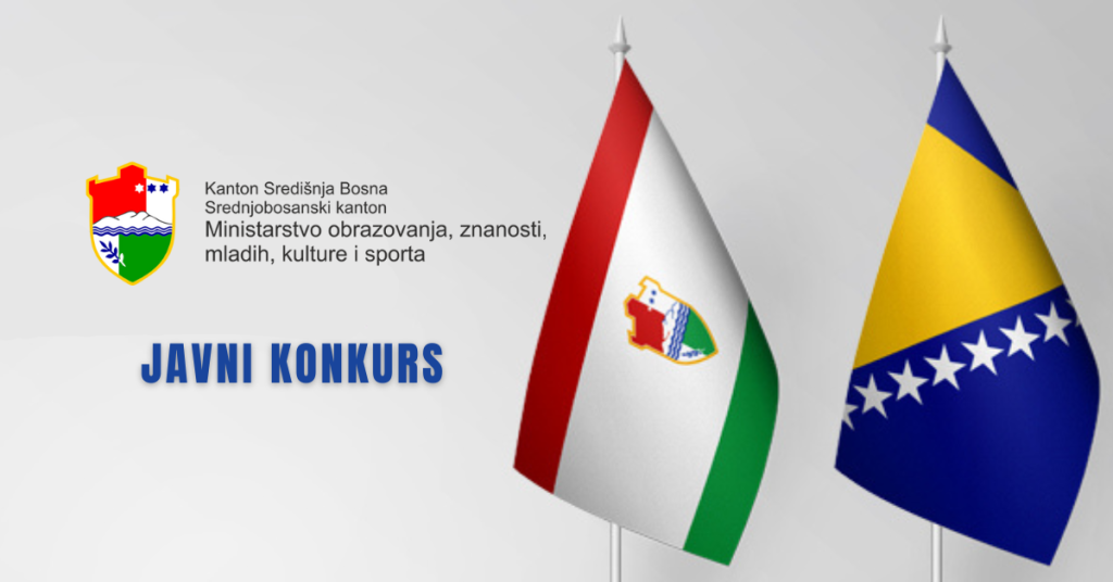 Ministarstvo obrazovanja, znanosti, mladih, kulture i sporta SBK raspisuje konkurs za popunu radnih mjesta