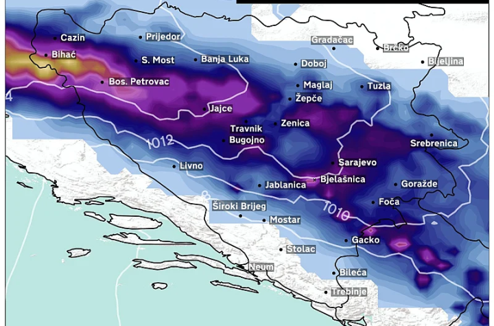 U BiH se od petka očekuju velike snježne padavine, visina snijega u Krajini ići će i do 40 cm