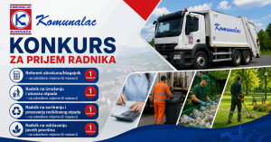 JKP „Komunalac“ d.o.o. Busovača raspisuje konkurs za prijem više radnika