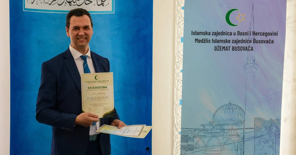 Dr. hfz. Adnan Srebrenica proglašen najboljim muallimom na području MIZ Busovača